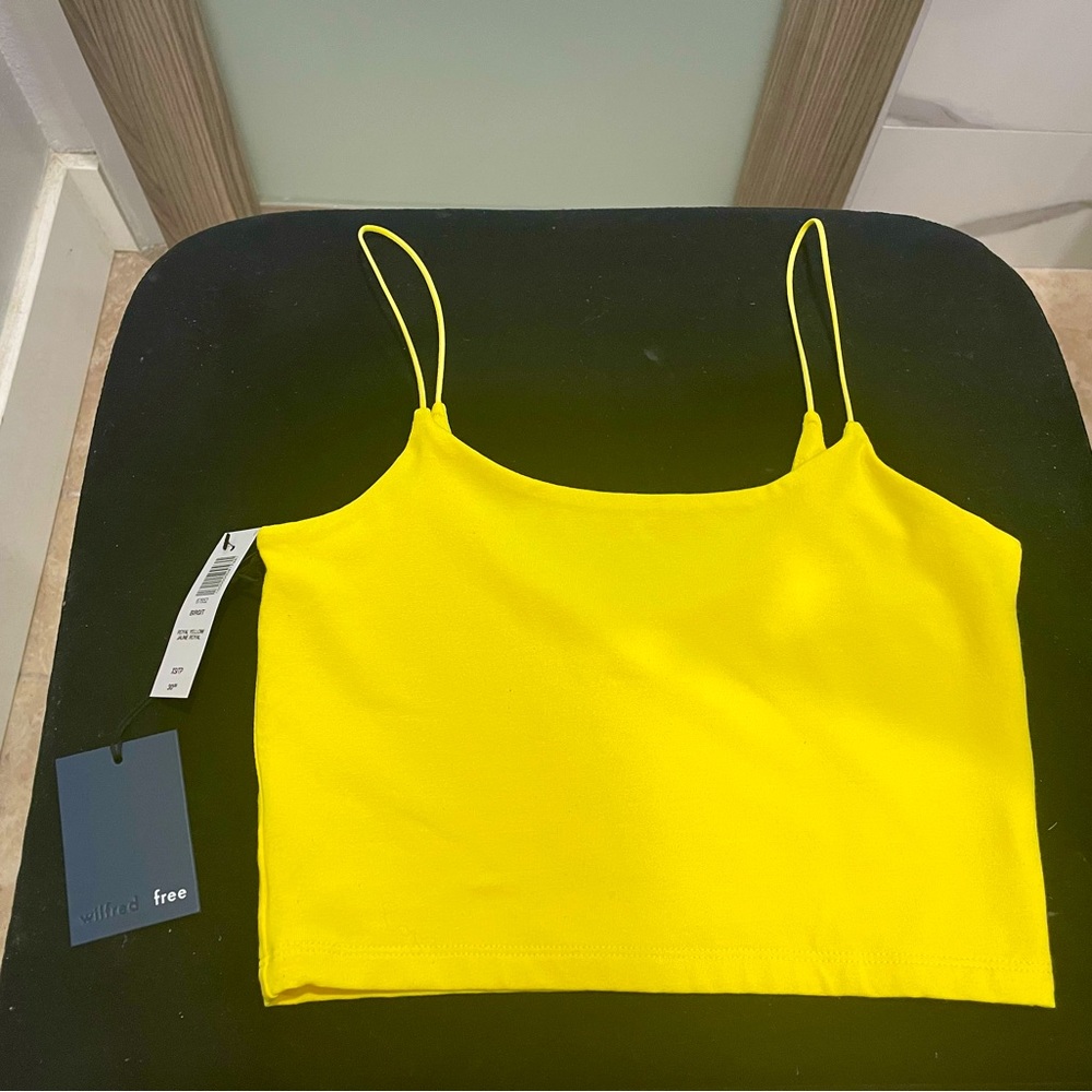 Never used with tags Aritzia Free Birgit Yellow Crop Tank Sz XS
